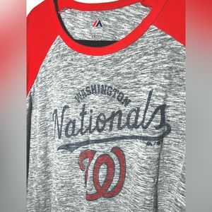 Majestic MLB Washington Nationals Raglan shirt 3/4 Men’s size XL Official